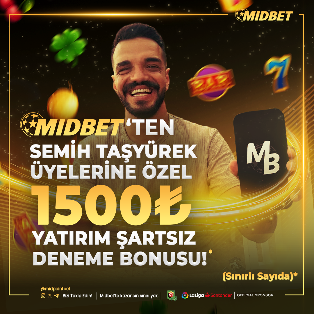 Midbet Semih Taşyürek Özel 1500 TL Deneme Bonusu